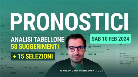 Pronostici domani.
